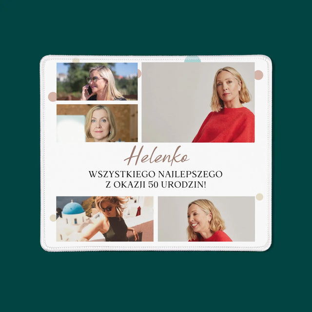 Fotokolaż: Wszystkiego Najlepszego Z Okazji 50 Urodzin - Podkładka Pod Myszkę