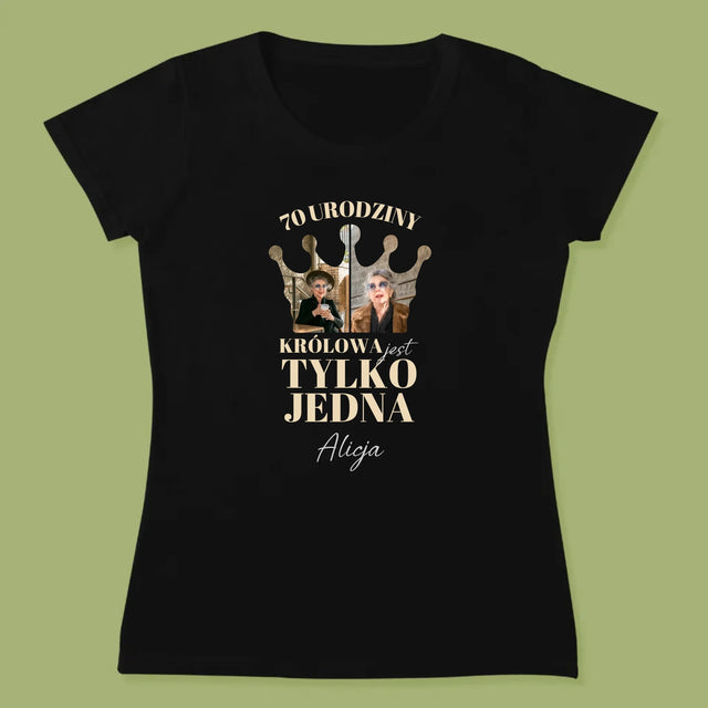 Kształt Ze Zdjęć: 70 Urodziny Królowa - Koszulka Damska