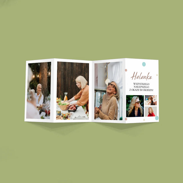 Fotokolaż: Wszystkiego Najlepszego Z Okazji 50 Urodzin - Duża Harmonijka Ze Zdjęć