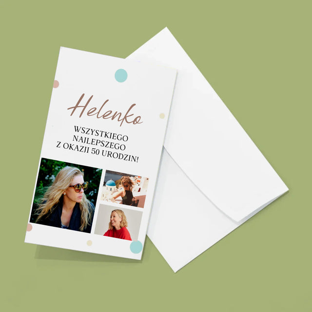 Fotokolaż: Wszystkiego Najlepszego Z Okazji 50 Urodzin - Duża Harmonijka Ze Zdjęć