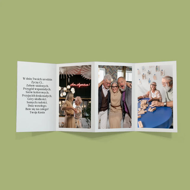 Fotokolaż: Wszystkiego Najlepszego Z Okazji 50 Urodzin - Duża Harmonijka Ze Zdjęć