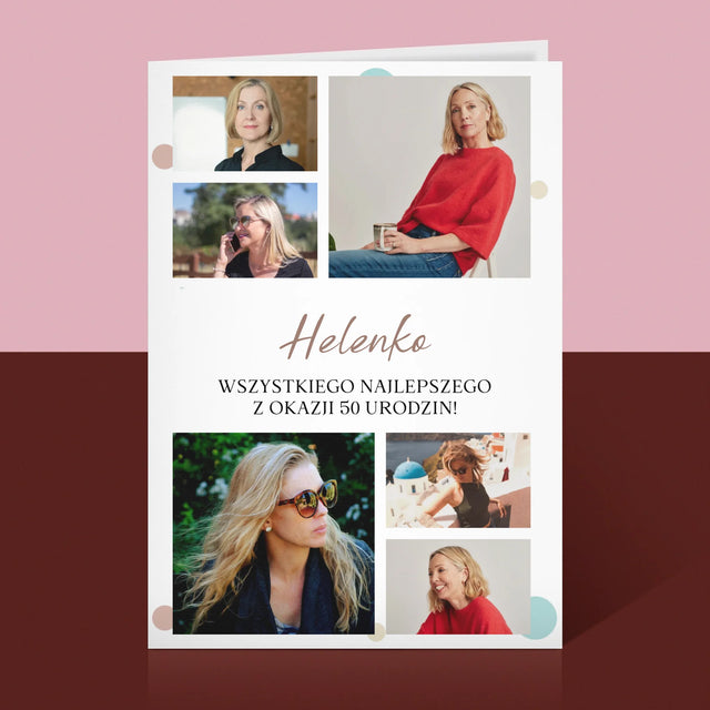 Fotokolaż: Wszystkiego Najlepszego Z Okazji 50 Urodzin - Kartka Z Życzeniami