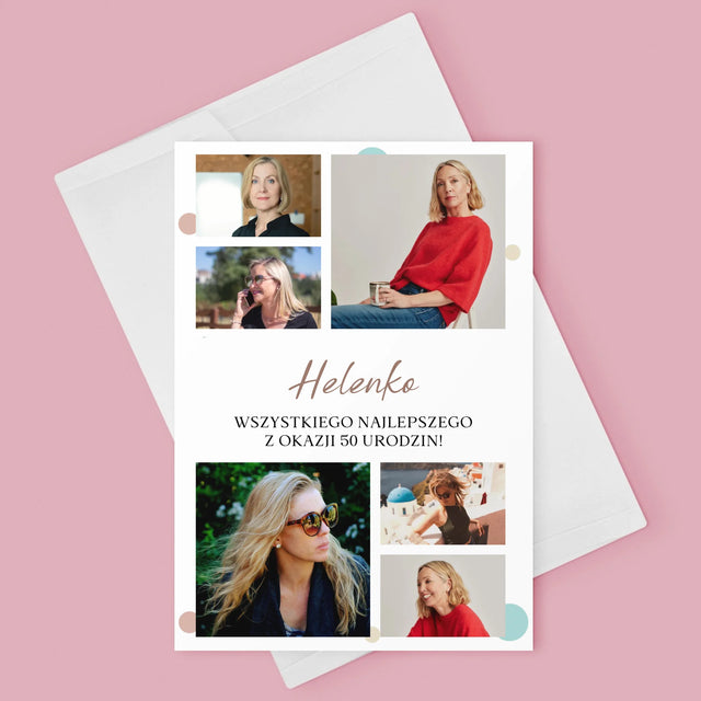 Fotokolaż: Wszystkiego Najlepszego Z Okazji 50 Urodzin - Kartka Z Życzeniami