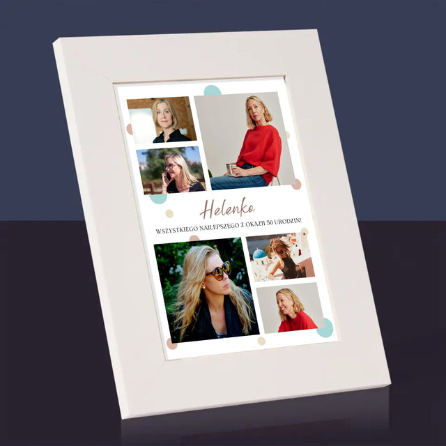 Fotokolaż: Wszystkiego Najlepszego Z Okazji 50 Urodzin - Ramka Na Zdjęcie