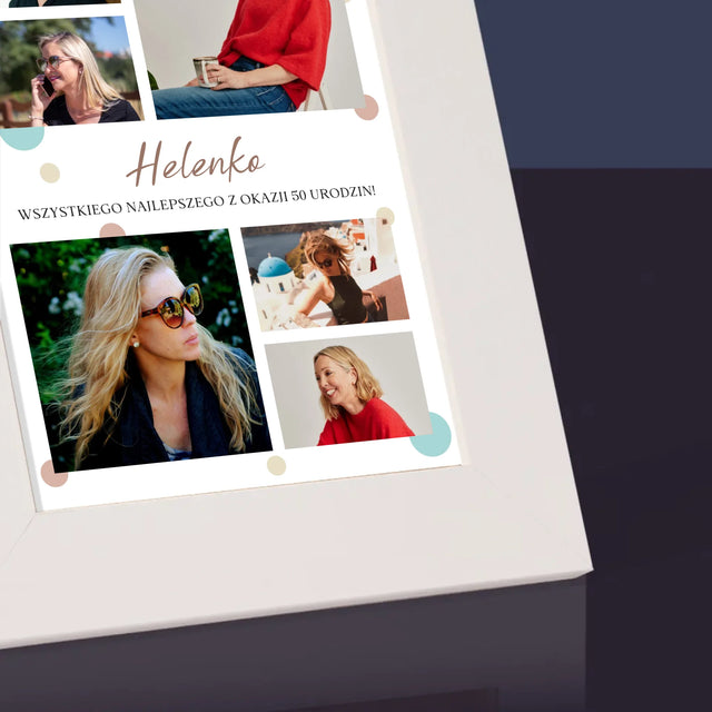 Fotokolaż: Wszystkiego Najlepszego Z Okazji 50 Urodzin - Ramka Na Zdjęcie