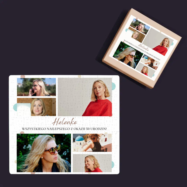 Fotokolaż: Wszystkiego Najlepszego Z Okazji 50 Urodzin - Personalizowane Puzzle