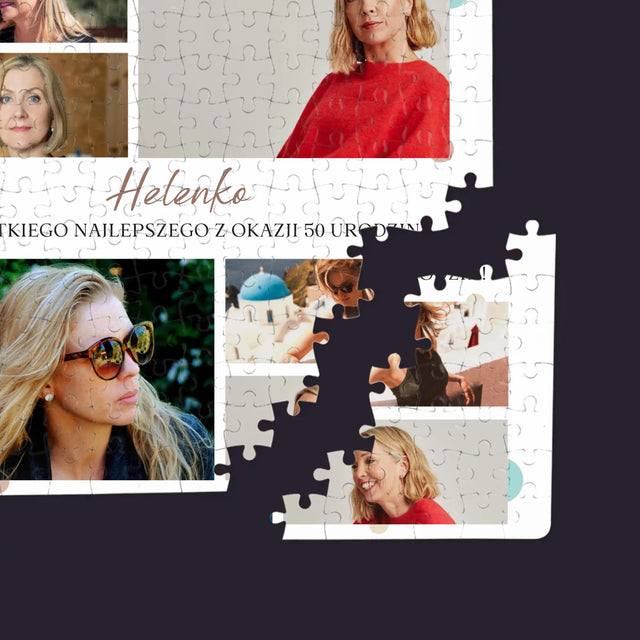 Fotokolaż: Wszystkiego Najlepszego Z Okazji 50 Urodzin - Personalizowane Puzzle