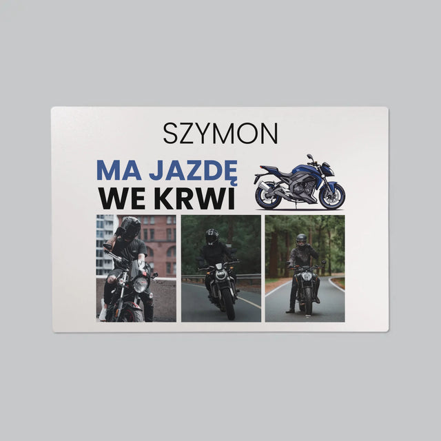 Fotokolaż: Ma Jazdę We Krwi - Podkładka Na Biurko