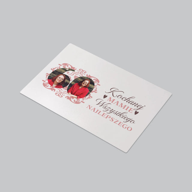 Słowo Ze Zdjęć: Kochanej Mamie z Okazji 60 Urodzin - Podkładka Na Biurko