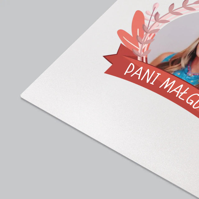 Zdjęcie i Podpis: Stworzona Do Nauczania - Podkładka Na Biurko