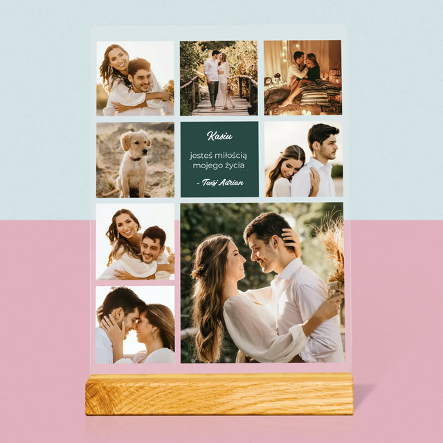 Fotokolaż: Miłosny - Wydruk Na Szkle Akrylowym