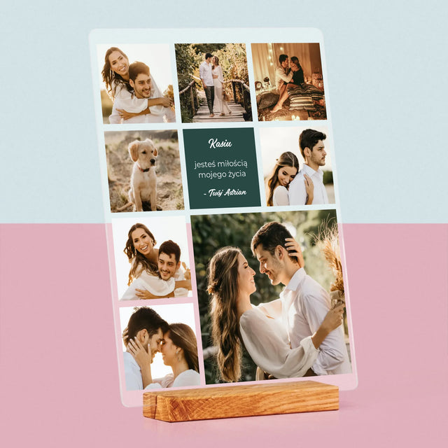 Fotokolaż: Miłosny - Wydruk Na Szkle Akrylowym