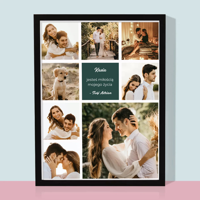 Fotokolaż: Miłosny - Wydruk Obramowany