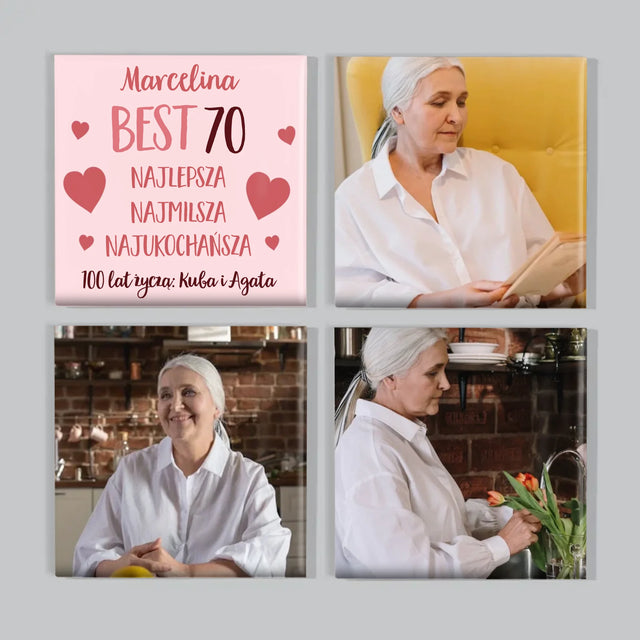 Fotokolaż: Best 70 - Zestaw Magnesów