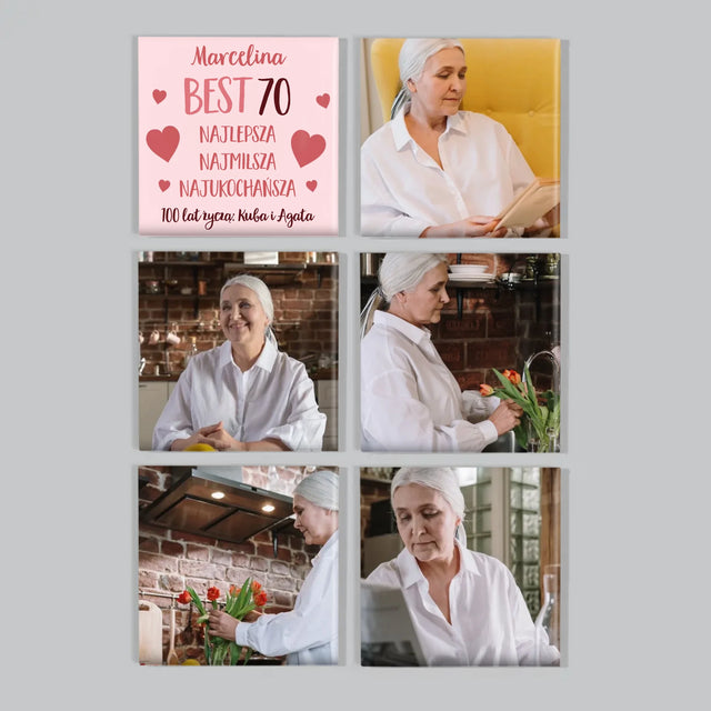 Fotokolaż: Best 70 - Zestaw Magnesów