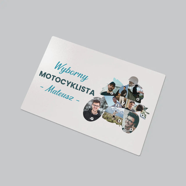 Kształt Ze Zdjęć: Wyborny Motocyklista - Podkładka Na Biurko
