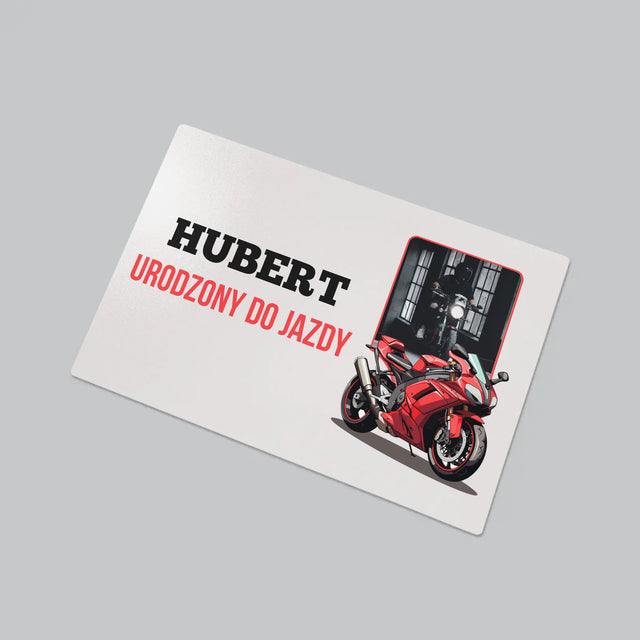 Zdjęcie I Podpis: Urodzony Do Jazdy - Podkładka Na Biurko