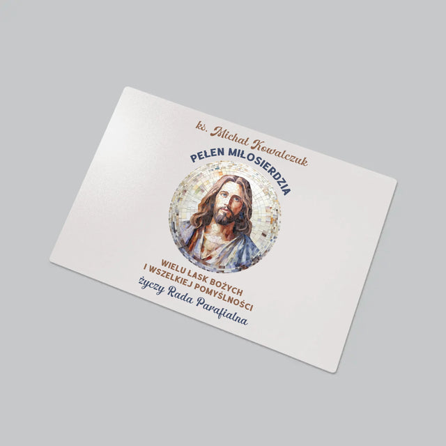 Imię i Podpis: Ksiądz Pełen Miłosierdzia - Podkładka Na Biurko