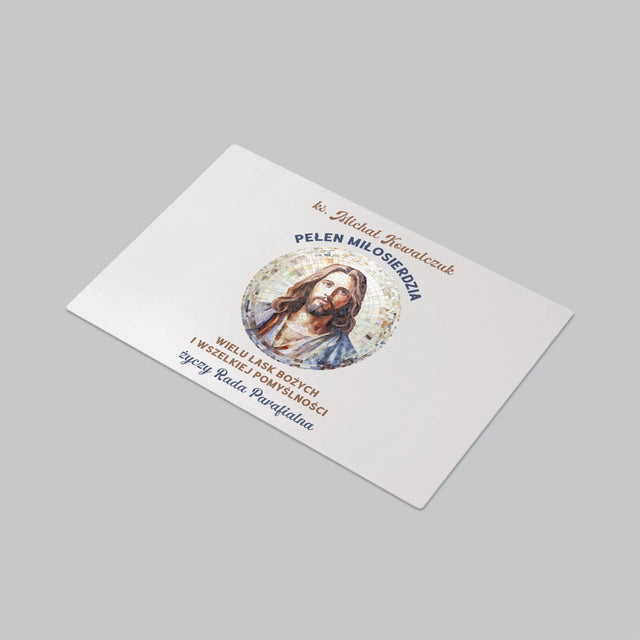 Imię i Podpis: Ksiądz Pełen Miłosierdzia - Podkładka Na Biurko