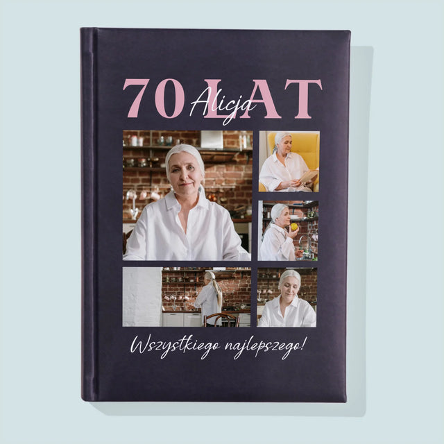 Fotokolaż: 70 Lat Wszystkiego Najlepszego - Notes Książkowy
