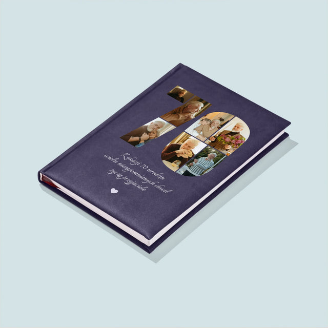 Kształt Ze Zdjęć: 70 Urodziny Życzenia - Notes Książkowy