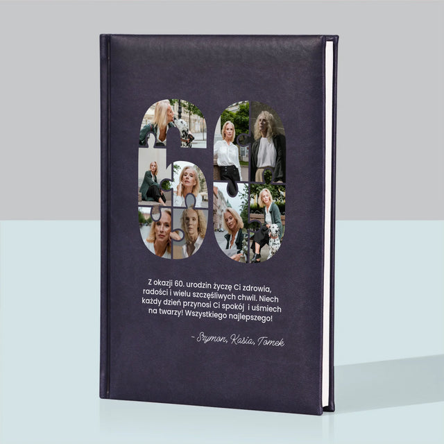 Kształt Ze Zdjęć: 60 Urodziny Puzzle - Notes Książkowy