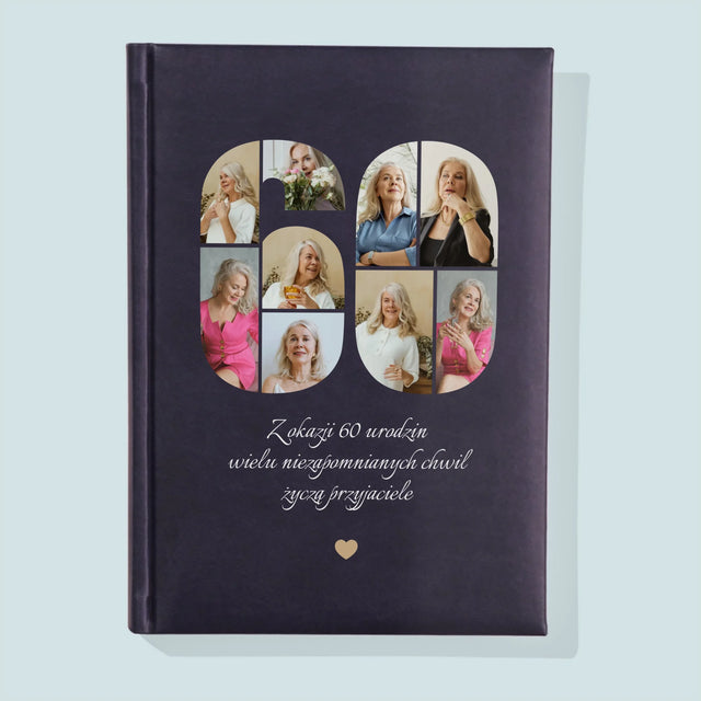 Kształt Ze Zdjęć: 60 Urodziny Życzenia - Notes Książkowy