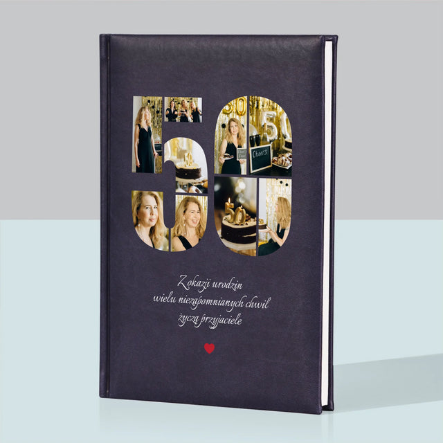 Kształt Ze Zdjęć: 50 Urodziny Życzenia - Notes Książkowy