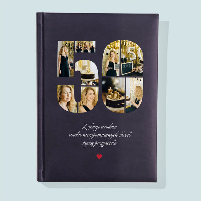 Kształt Ze Zdjęć: 50 Urodziny Życzenia - Notes Książkowy