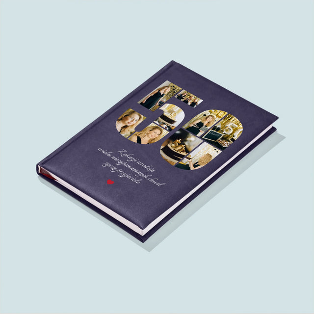 Kształt Ze Zdjęć: 50 Urodziny Życzenia - Notes Książkowy
