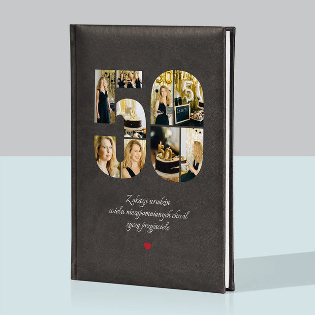 Kształt Ze Zdjęć: 50 Urodziny Życzenia - Notes Książkowy