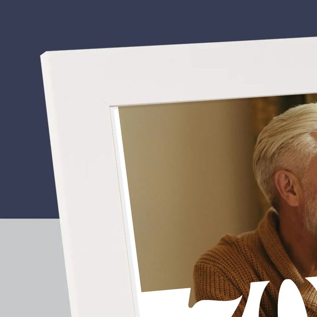 Zdjęcie I Podpis: 70 Urodziny Wszystkiego Dobrego - Ramka Na Zdjęcie