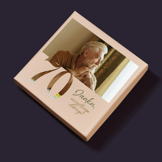 Zdjęcie I Podpis: 70 Urodziny Wszystkiego Dobrego - Personalizowane Puzzle