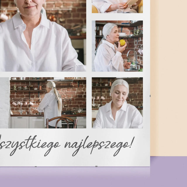 Fotokolaż: 70 Lat Wszystkiego Najlepszego - Personalizowany Plakat