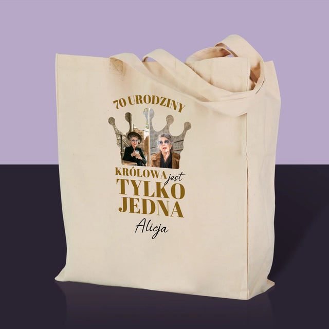 Kształt Ze Zdjęć: 70 Urodziny Królowa - Torba Płócienna