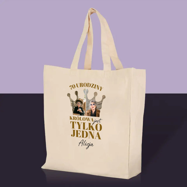 Kształt Ze Zdjęć: 70 Urodziny Królowa - Torba Płócienna