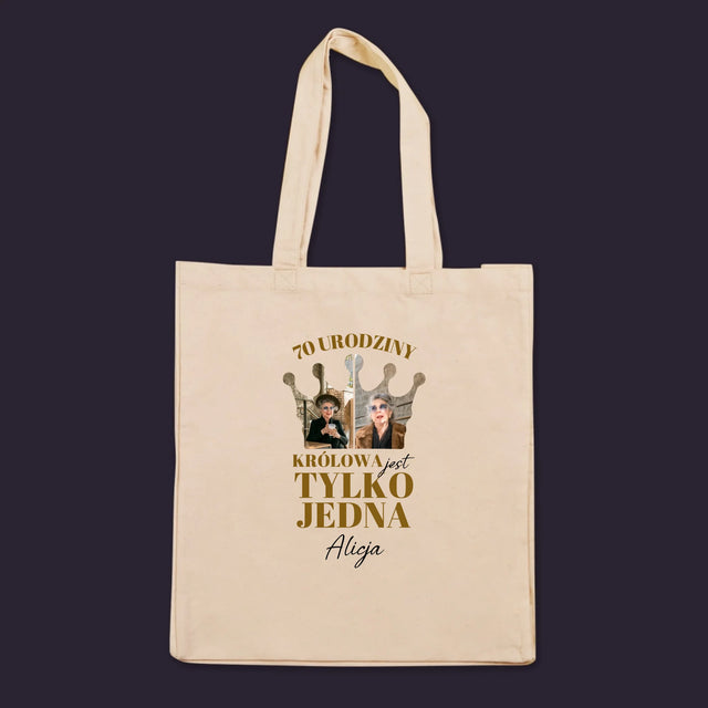 Kształt Ze Zdjęć: 70 Urodziny Królowa - Torba Płócienna