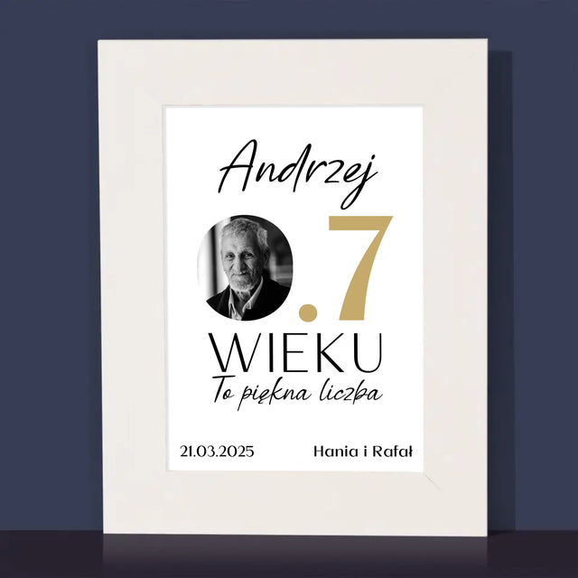 Zdjęcie I Podpis: 0.7 Wieku - Ramka Na Zdjęcie