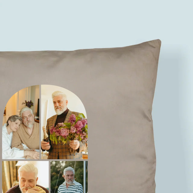 Kształt Ze Zdjęć: 70 Urodziny Życzenia - Poduszka z Nadrukiem