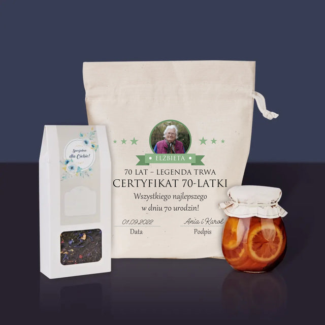 Certyfkat: Certyfikat 70-Latki - Herbata w Woreczku