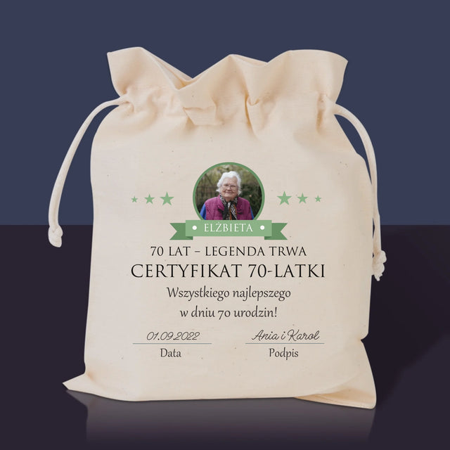 Certyfkat: Certyfikat 70-Latki - Herbata w Woreczku