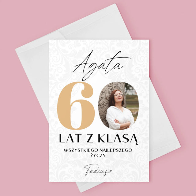 Zdjęcie i Podpis: 60 Lat z Klasą - Kartka z Życzeniami