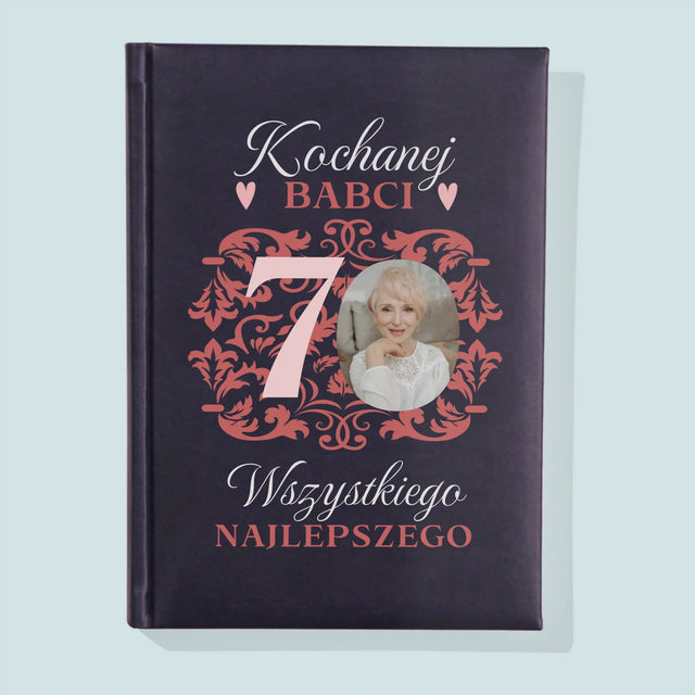 Zdjęcie I Podpis: Kochanej Babci Wszystkiego Najlepszego - Notes Książkowy