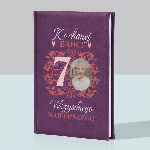 Zdjęcie I Podpis: Kochanej Babci Wszystkiego Najlepszego - Notes Książkowy