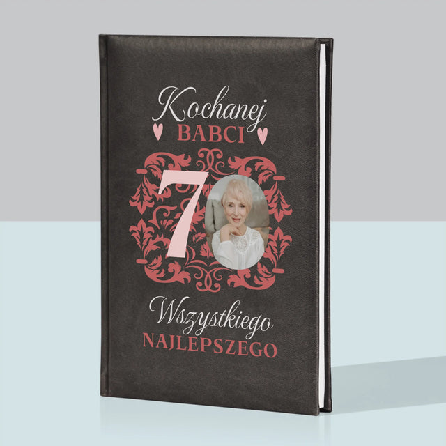 Zdjęcie I Podpis: Kochanej Babci Wszystkiego Najlepszego - Notes Książkowy
