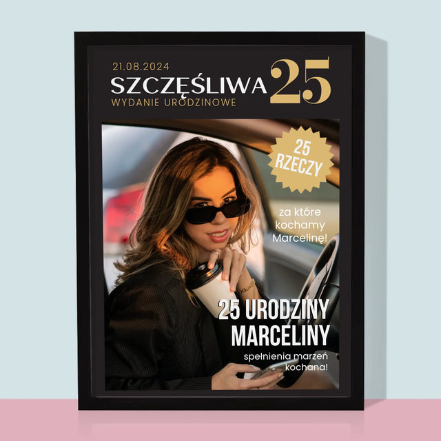 Okładka Magazynu: Szczęśliwa 25 - Wydruk Obramowany