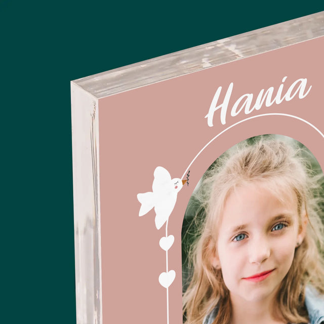 Zdjęcie i Podpis: Boża Miłość - Blok Akrylowy z Nadrukiem