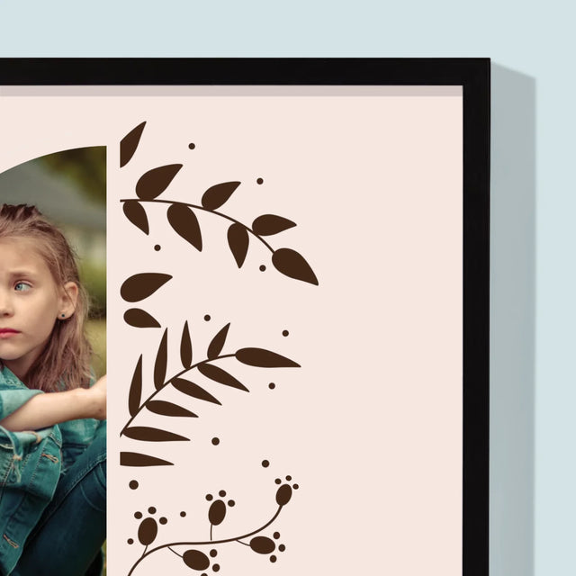 Zdjęcie i Podpis: Pierwsza Komunia Święta Listki - Wydruk Obramowany