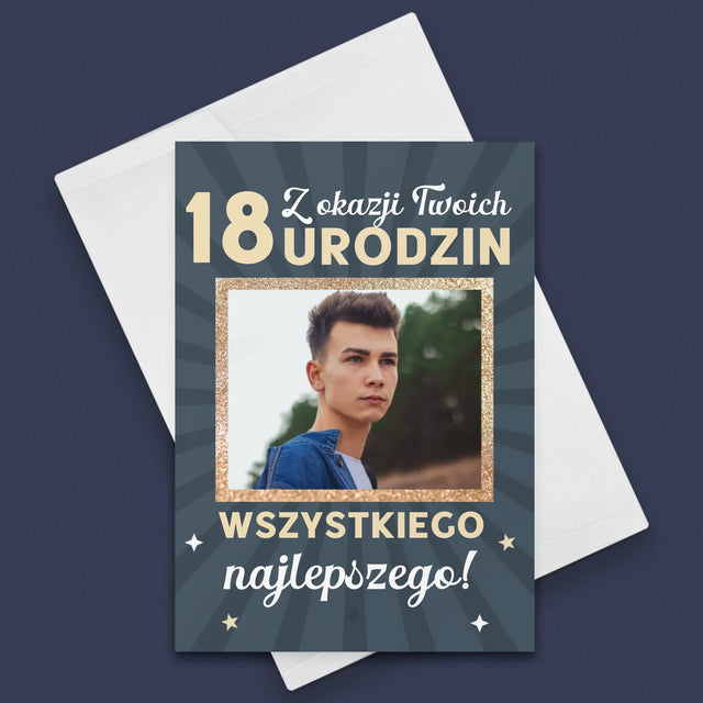 Imię i Podpis: Z okazji twoich 18 urodzin - Kartka z Życzeniami