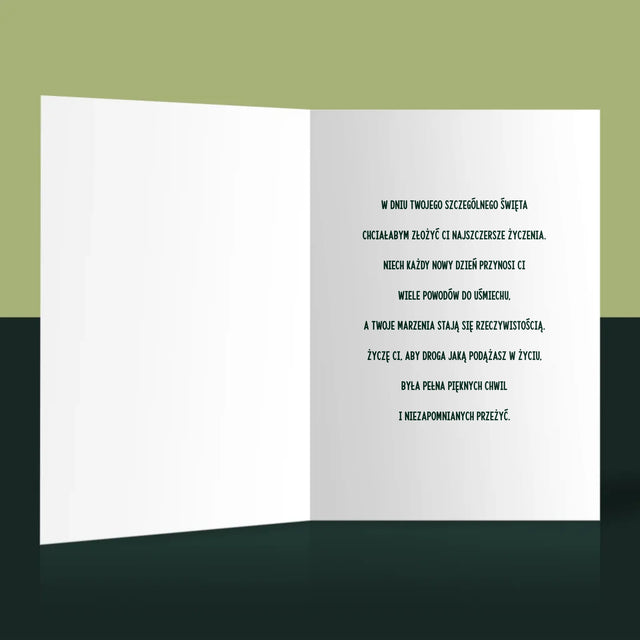 Imię i Podpis: Nagroda specjalna z okazji 50 urodzin - Kartka z Życzeniami